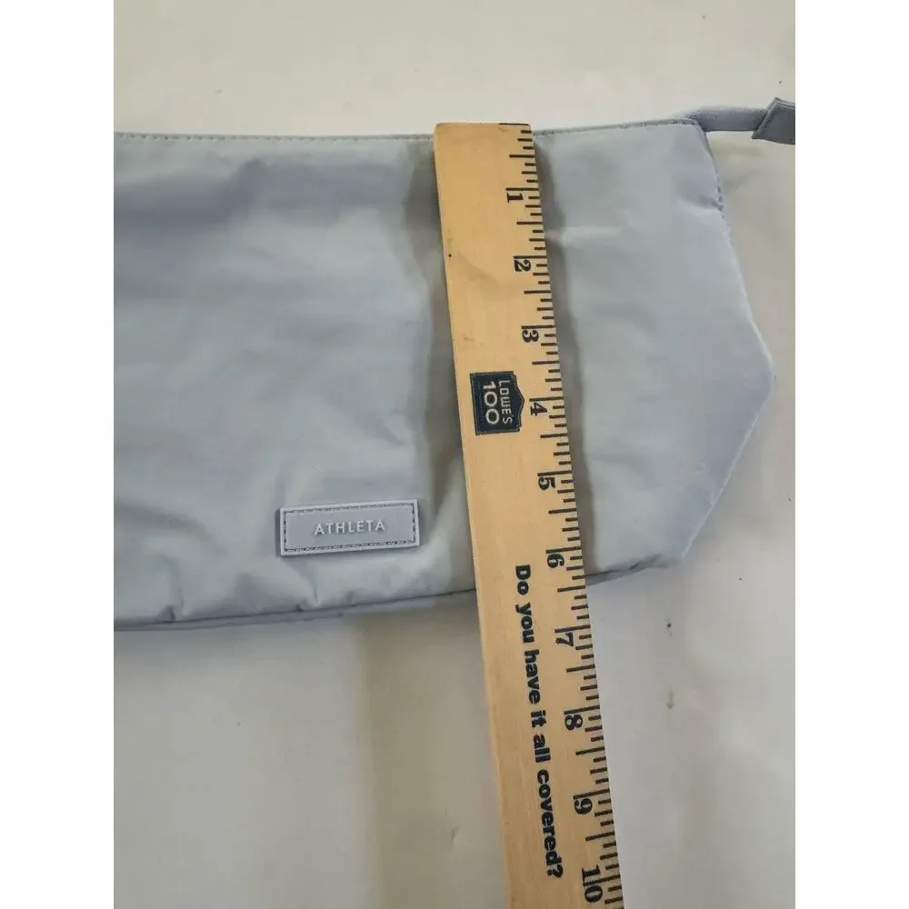 Athleta Medium All About Cosmetic Bag in Gossamer Light Pale Blue Toiletry #NE58